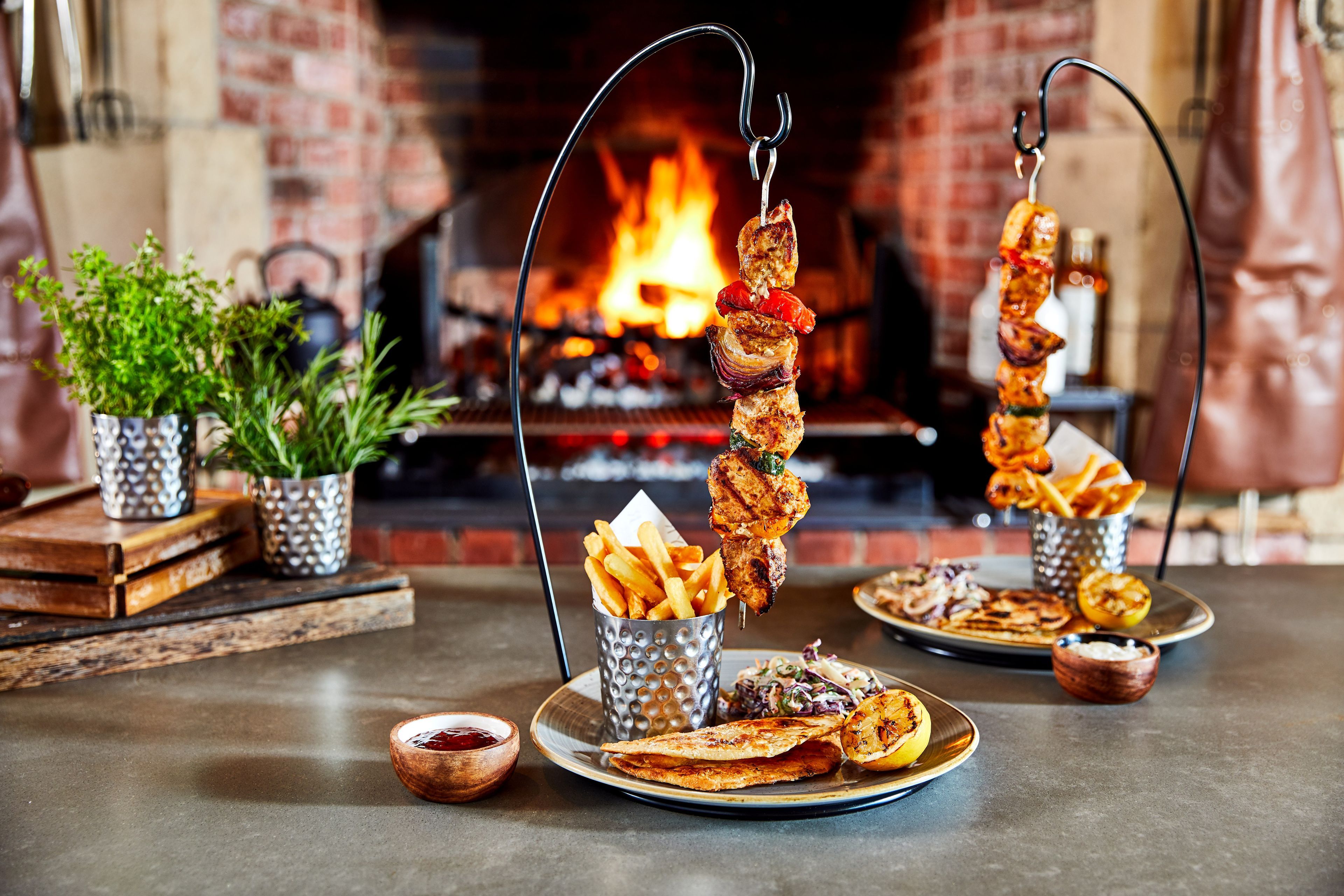 Hanging kebabs