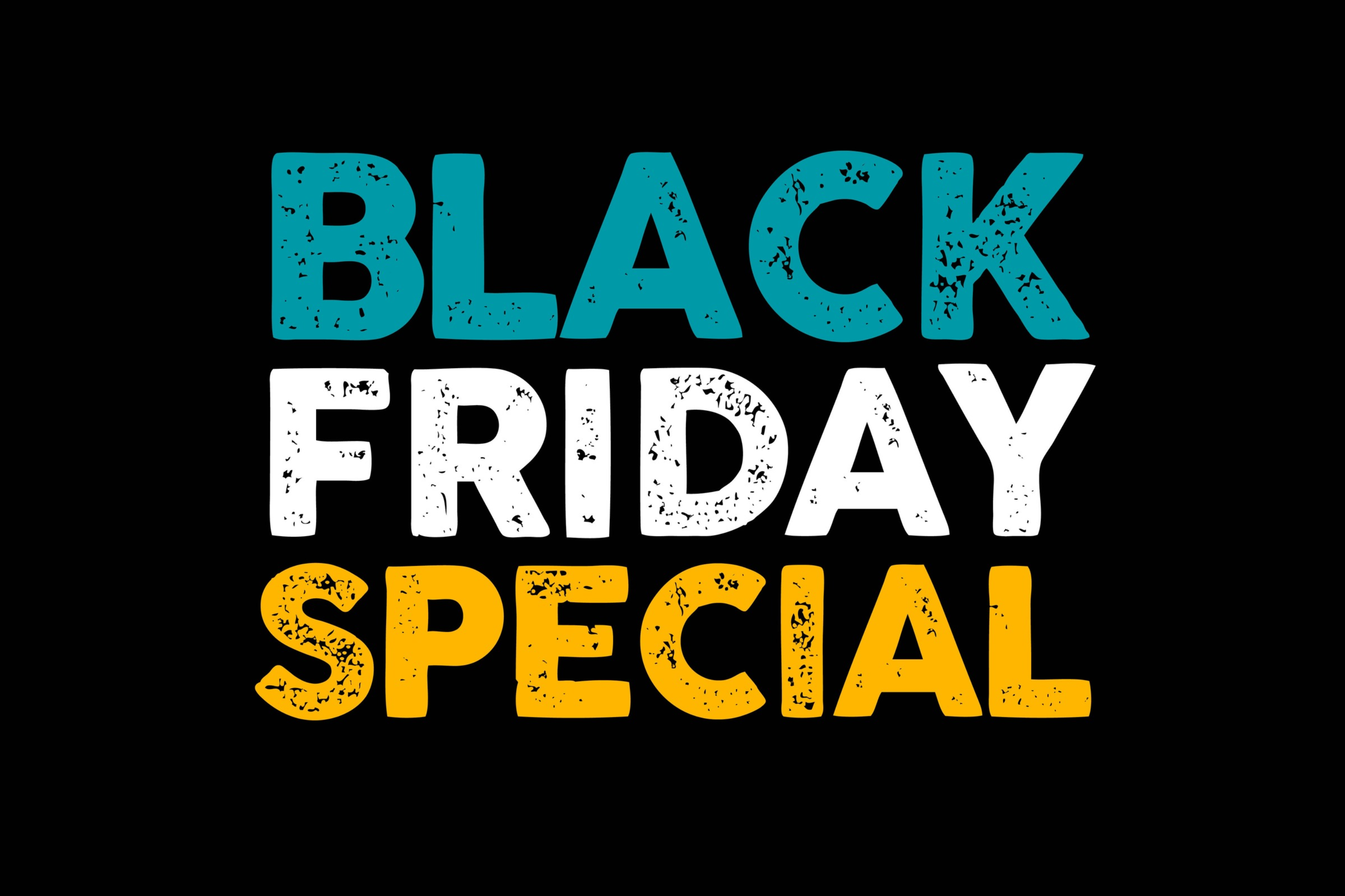 Black Friday Special Graphic on black background